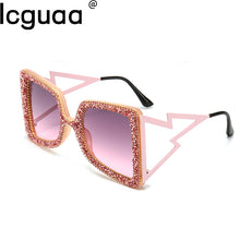 Load image into Gallery viewer, Bow Rhinestone Bling Stones Sunglasses For Women Diamond Decor Oversize  Crystal Star Pendant Glasses Lentes De Sol