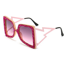 Load image into Gallery viewer, Bow Rhinestone Bling Stones Sunglasses For Women Diamond Decor Oversize  Crystal Star Pendant Glasses Lentes De Sol