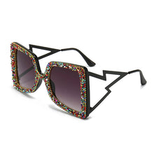 Load image into Gallery viewer, Bow Rhinestone Bling Stones Sunglasses For Women Diamond Decor Oversize  Crystal Star Pendant Glasses Lentes De Sol