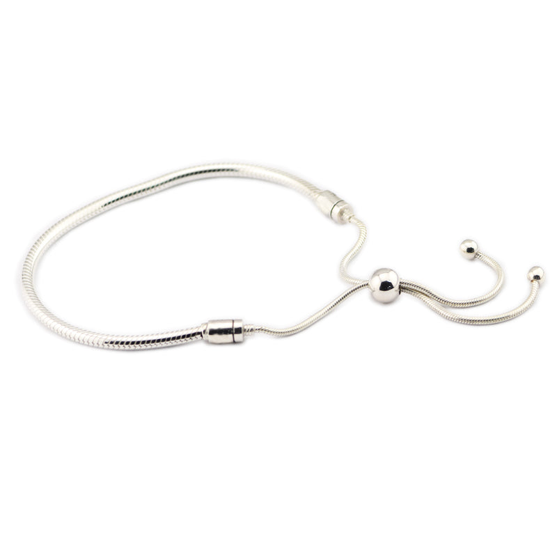 Bracelet Sterling-Silver-Jewelry Sliding Bangles & Bracelets for Women Jewelry Pulseira Masculina Feminina Silver 925