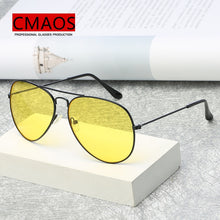 Load image into Gallery viewer, Brand 3025 Goggles Vision Night Glasses for Driving Fashion Aviation Yellow Sunglasses Men Night Vision Pilot Eyewear