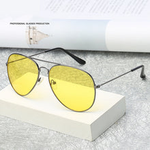 Load image into Gallery viewer, Brand 3025 Goggles Vision Night Glasses for Driving Fashion Aviation Yellow Sunglasses Men Night Vision Pilot Eyewear