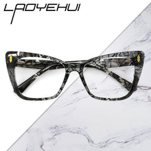 Load image into Gallery viewer, Brand Acetate Transparent Square Prescription Glasses Myopia Clear Women Computer Eyewear Frames  Cat Eye Fake Glasses