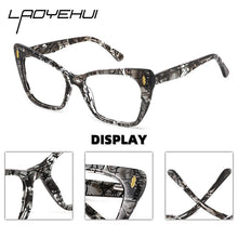 Load image into Gallery viewer, Brand Acetate Transparent Square Prescription Glasses Myopia Clear Women Computer Eyewear Frames  Cat Eye Fake Glasses