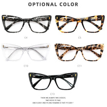 Load image into Gallery viewer, Brand Acetate Transparent Square Prescription Glasses Myopia Clear Women Computer Eyewear Frames  Cat Eye Fake Glasses