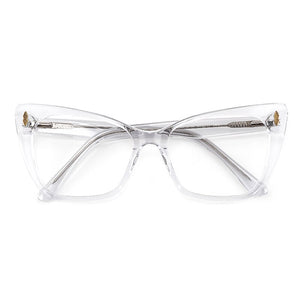 Brand Acetate Transparent Square Prescription Glasses Myopia Clear Women Computer Eyewear Frames  Cat Eye Fake Glasses