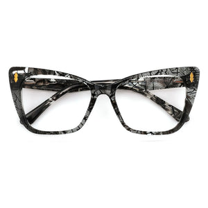 Brand Acetate Transparent Square Prescription Glasses Myopia Clear Women Computer Eyewear Frames  Cat Eye Fake Glasses
