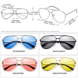 Brand Aviation Blue Pink Driving Photochromic Sunglasses Men Women Polarized Chameleon Sun Glasses Male oculos de sol masculino
