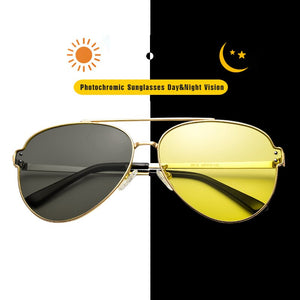 Brand Aviation Blue Pink Driving Photochromic Sunglasses Men Women Polarized Chameleon Sun Glasses Male oculos de sol masculino