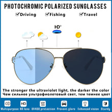 Load image into Gallery viewer, Brand Aviation Blue Pink Driving Photochromic Sunglasses Men Women Polarized Chameleon Sun Glasses Male oculos de sol masculino