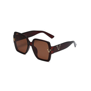 Brand Design Big Frame Square V Sunglasses For Women Men  Trend Retro Ladies Outdoor Driving Travel Sun Glasses