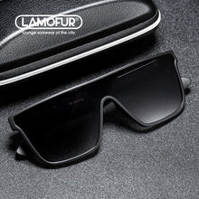 Load image into Gallery viewer, Brand Design Rectangle Sunglasses Men&#39;s Flat Top One-piece Lens Popular Sun Glasses 2023 09