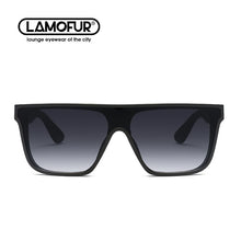 Load image into Gallery viewer, Brand Design Rectangle Sunglasses Men&#39;s Flat Top One-piece Lens Popular Sun Glasses 2023 09