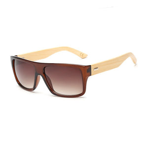 Brand Design Retro Classic Square Bamboo Sunglasses For Women Men Unisex Wooden UV400 Sun Glasses Oculos De Sol Shades