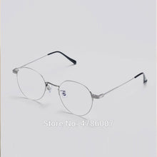 Carica l&#39;immagine nel visualizzatore di Gallery, Brand Design Gentle Sonicwalker Eyeglasses Frames Round Titanium Myopia  Anti Blue Prescription Glasses Men Women With Case