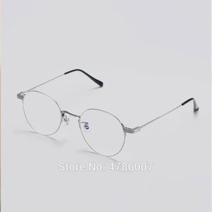 Brand Design Gentle Sonicwalker Eyeglasses Frames Round Titanium Myopia  Anti Blue Prescription Glasses Men Women With Case