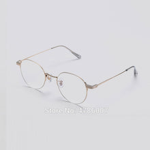 Carica l&#39;immagine nel visualizzatore di Gallery, Brand Design Gentle Sonicwalker Eyeglasses Frames Round Titanium Myopia  Anti Blue Prescription Glasses Men Women With Case