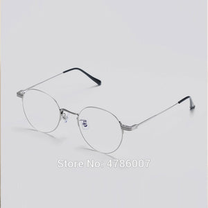 Brand Design Gentle Sonicwalker Eyeglasses Frames Round Titanium Myopia  Anti Blue Prescription Glasses Men Women With Case