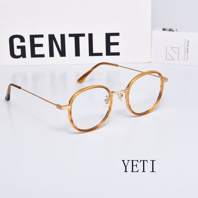 Brand Design Gentle Yeti Optical Eyeglasses Frames Round Titanium Myopia Reading Prescription Glasses Men Women With Case
