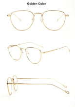 Load image into Gallery viewer, Brand Design  Retro Oval Titanium Glasses Frame Myopia  Women Prescription Men Eyeglasses Optical Reading Gafas