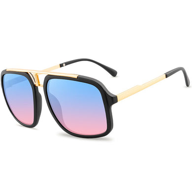 Brand Design  Big Frame Sunglasses For Women Men Classic Vintage Male Ladies Travel Driving Metal UV400 Glasses