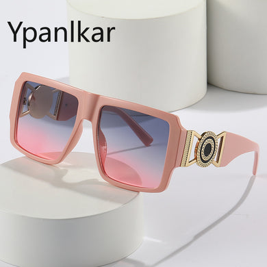 Brand Design  Square Frame Sunglasses for Women Men Retro Trend Male Female Driving Travel Beach UV400 Sun Glasses