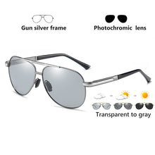 Load image into Gallery viewer, Brand Design Pilot Sunglasses Men Polarized Photochromic Glasses Day Night Safety Driving Eyewear HD Women gafas de sol hombre