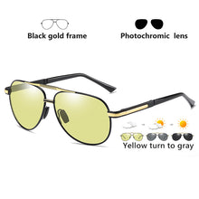 Load image into Gallery viewer, Brand Design Pilot Sunglasses Men Polarized Photochromic Glasses Day Night Safety Driving Eyewear HD Women gafas de sol hombre
