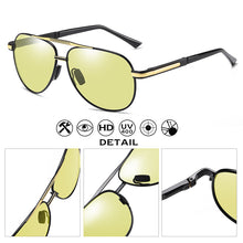 Load image into Gallery viewer, Brand Design Pilot Sunglasses Men Polarized Photochromic Glasses Day Night Safety Driving Eyewear HD Women gafas de sol hombre