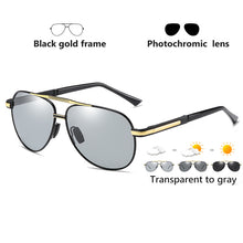 Load image into Gallery viewer, Brand Design Pilot Sunglasses Men Polarized Photochromic Glasses Day Night Safety Driving Eyewear HD Women gafas de sol hombre