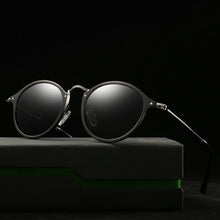 Load image into Gallery viewer, Brand Design Retro Oval Sunglasses Men Polarized Aluminium Magnesium Alloy Vintage Unisex Driving Sun Glasses Resin Male Glasses