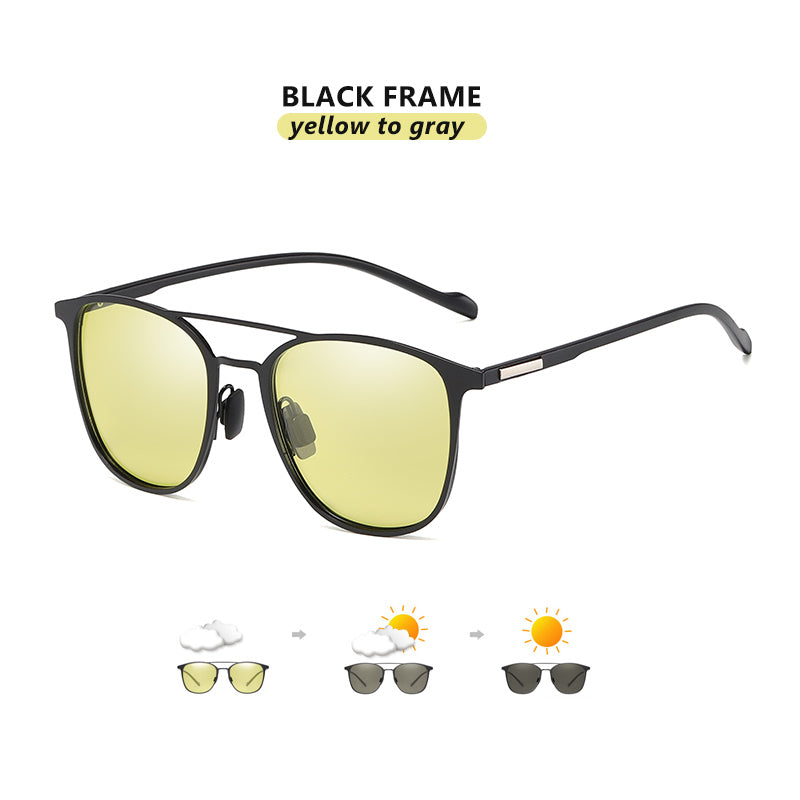 Brand Design Ultralight Square Photochromic Sunglasses for Men Polarized Women Driving Glasses Day Night Vision zonnebril heren