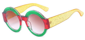 Occhiali da sole da donna di design di marca cerchio cornice rotonda da uomo 2023 nero verde rosso lente sfumata UV400 verde rosa marrone 
