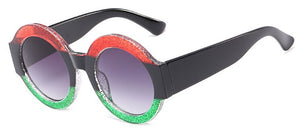 Occhiali da sole da donna di design di marca cerchio cornice rotonda da uomo 2023 nero verde rosso lente sfumata UV400 verde rosa marrone 