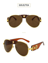 Load image into Gallery viewer, Brand Design Women Men Sunglasses Oversized Frame Leather Sun Glasses Man Hip Hop High Huality Male Female 2150 UV400