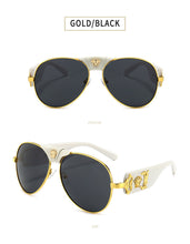 Load image into Gallery viewer, Brand Design Women Men Sunglasses Oversized Frame Leather Sun Glasses Man Hip Hop High Huality Male Female 2150 UV400