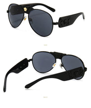 Load image into Gallery viewer, Brand Design Women Men Sunglasses Oversized Frame Leather Sun Glasses Man Hip Hop High Huality Male Female 2150 UV400