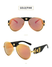 Load image into Gallery viewer, Brand Design Women Men Sunglasses Oversized Frame Leather Sun Glasses Man Hip Hop High Huality Male Female 2150 UV400