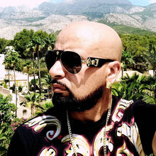 Load image into Gallery viewer, Brand Design Women Men Sunglasses Oversized Frame Leather Sun Glasses Man Hip Hop High Huality Male Female 2150 UV400