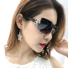 Load image into Gallery viewer, Brand Designer Diamond Sunglasses Crystal Diamond Sunglasses for Women One Piece Shades Visor Oculos Top