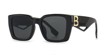 Load image into Gallery viewer, Brand Designer Vintage Sunglasses Men Women Black Square Eyewear B Letter Sun Glasses Shades With Neck Chain Lanyard