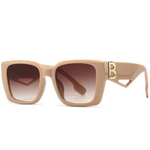 Load image into Gallery viewer, Brand Designer Vintage Sunglasses Men Women Black Square Eyewear B Letter Sun Glasses Shades With Neck Chain Lanyard