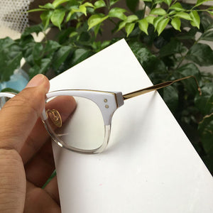 Brand Designer Optical Frames Women White Handmade Acetate