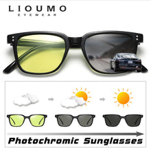 Load image into Gallery viewer, Brand Designer Photochromic Sunglasses Men Polarized Day Night Vision Driving Glasses Women Retro Rivets Frame zonnebril heren