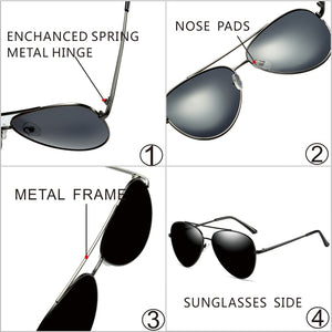 Brand Designer Polarized Sunglasses Men Women Classic Metal Frame Sun Glasses Men’S Shades Eyewear Exellent Quallity