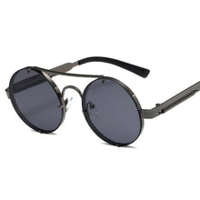 Load image into Gallery viewer, Brand Designer Round Steampunk Sunglasses Men Women Classic Retro Vintage Sun Glasses Male Female Black Driving Eyewear
