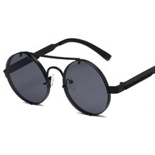 Load image into Gallery viewer, Brand Designer Round Steampunk Sunglasses Men Women Classic Retro Vintage Sun Glasses Male Female Black Driving Eyewear