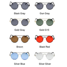 Load image into Gallery viewer, Brand Designer Round Steampunk Sunglasses Men Women Classic Retro Vintage Sun Glasses Male Female Black Driving Eyewear