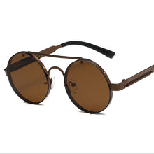 Load image into Gallery viewer, Brand Designer Round Steampunk Sunglasses Men Women Classic Retro Vintage Sun Glasses Male Female Black Driving Eyewear