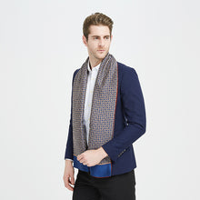 Load image into Gallery viewer, Brand Designer Silk Scarf Business Men Scarf Shawl Retro Double-sided Winter Scarf  Scarf Bufanda De Los Hombres